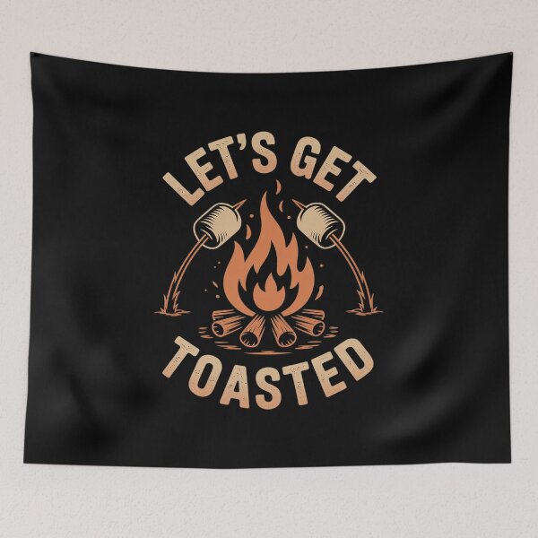 Item preview, Let's Get Toasted Campfire & Marshmallow Camping  designed and sold by VerseFarm.