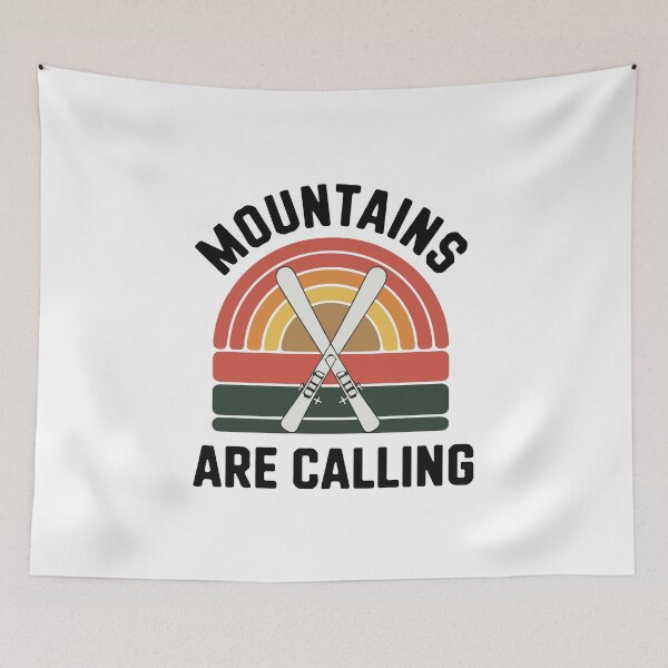 Item preview, Mountains Are Calling - Skiing 70s Retro Sunset  designed and sold by 101univers.