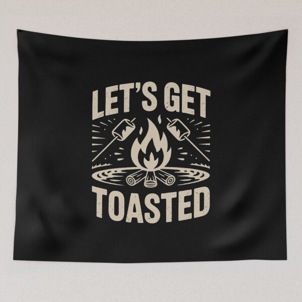 Item preview, Let's Get Toasted, Campfire, S'mores, Marshmallows, Camping  designed and sold by VerseFarm.