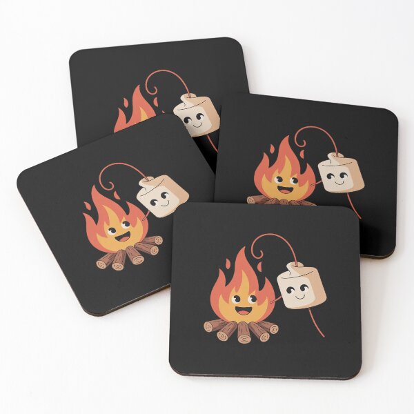 Item preview, Marshmallow Camping Campfire Cute Marshmallow  designed and sold by VerseFarm.