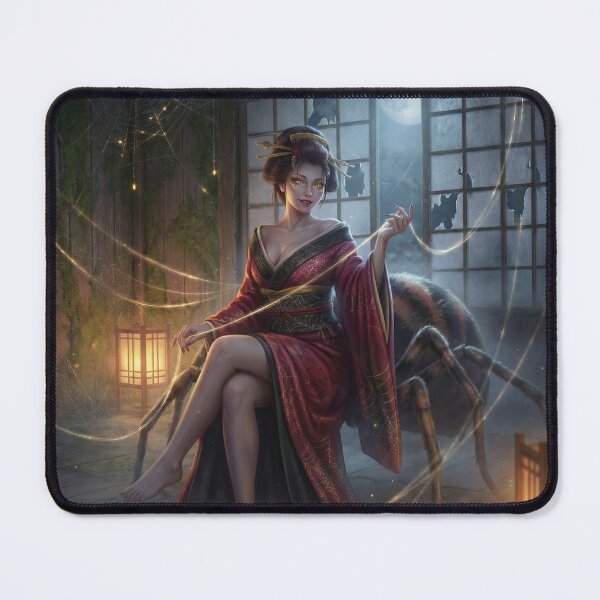 Item preview, Jorogumo Enchantress — Japanese Mythical Spider Woman Art | Mori no Akari Series designed and sold by Mori-no-Akari.