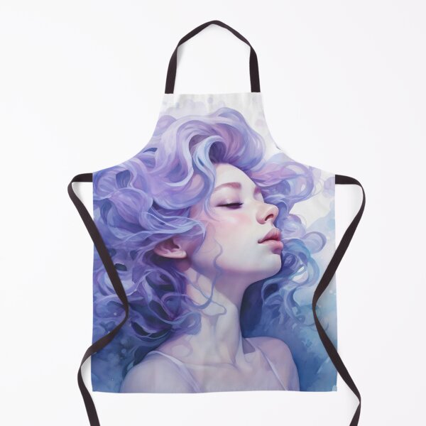 Item preview, Fantasia in Blue: Ethereal Woman with Whimsical Curls designed and sold by anytka.