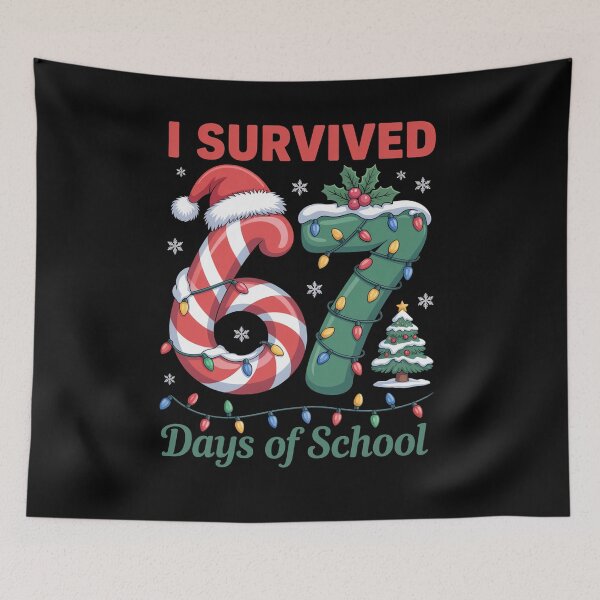 Item preview, I Survived 67 Days Of School Christmas Candy designed and sold by RayhendersonArt.