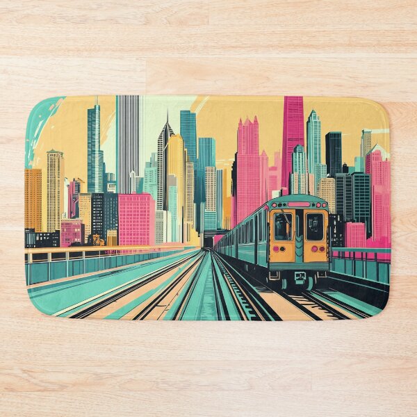 Item preview, City train zips through skyline designed and sold by anytka.