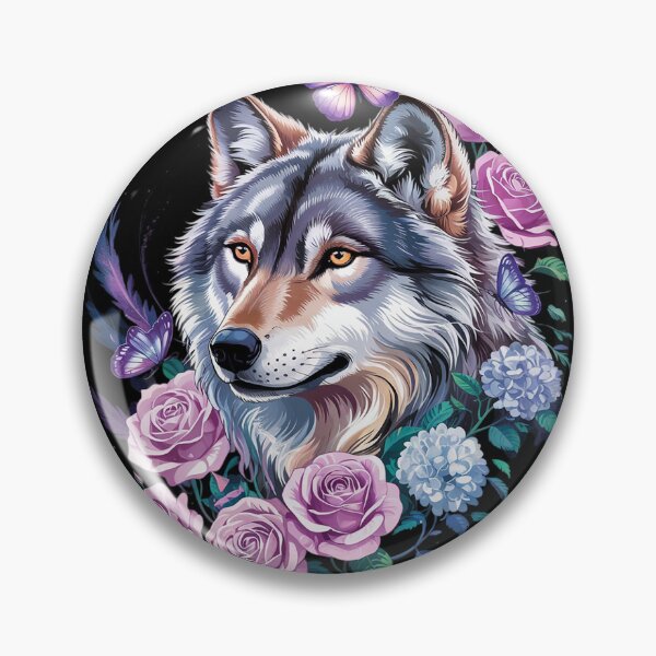 Item preview, Floral Wolf Vintage Flowers Wolf Face for Wolves Lover3  designed and sold by MyzoToyota.