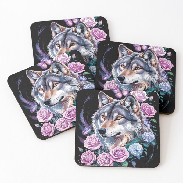 Item preview, Floral Wolf Vintage Flowers Wolf Face for Wolves Lover3  designed and sold by MyzoToyota.