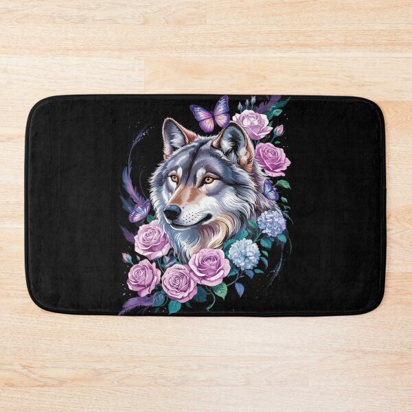 Item preview, Floral Wolf Vintage Flowers Wolf Face for Wolves Lover3  designed and sold by MyzoToyota.