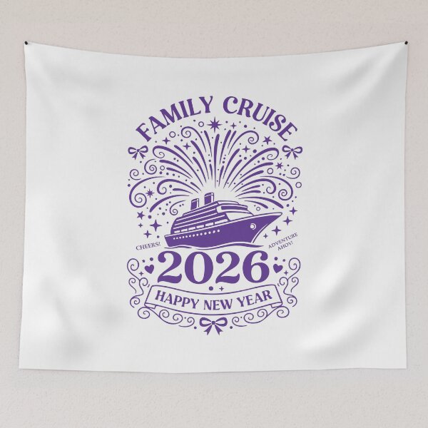 Item preview, 2026 Family Cruise Happy New Year Ahoy designed and sold by LuminOrb.