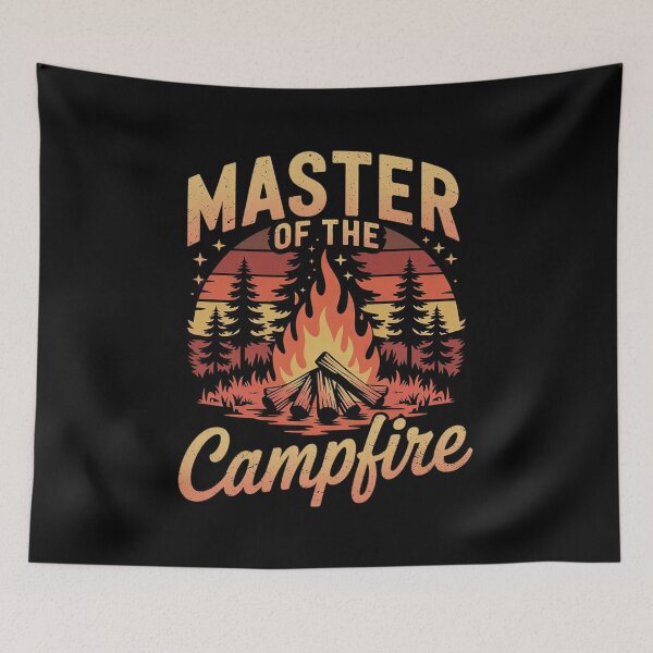 Item preview, Master of the Campfire Vintage Camping Lovers  designed and sold by NailMolisa.
