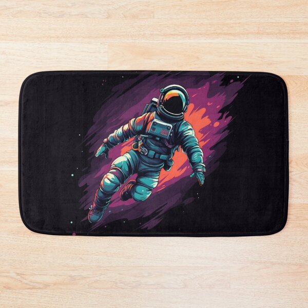 Item preview, Astronaut floating in space with purple background designed and sold by anytka.