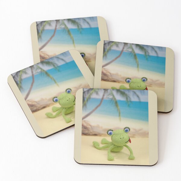 Item preview, Portrait of cute green toy frog  designed and sold by olena2552.