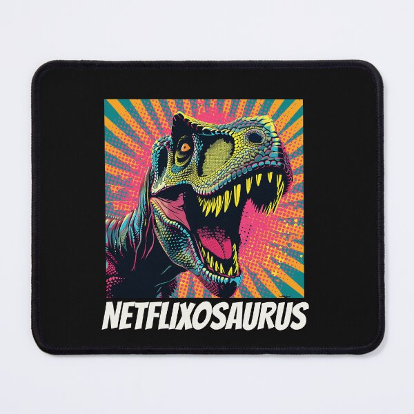 Item preview, NETFLIXOSAURUS T-REX Neon designed and sold by JusTiceT-shirts.