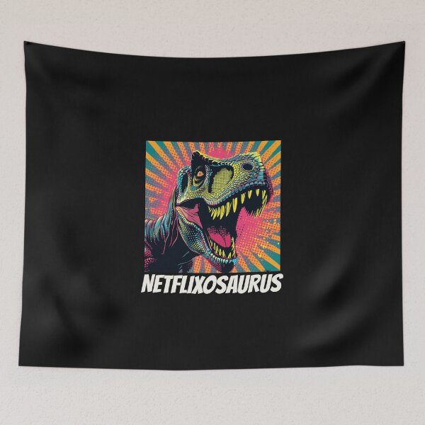 Item preview, NETFLIXOSAURUS T-REX Neon designed and sold by JusTiceT-shirts.