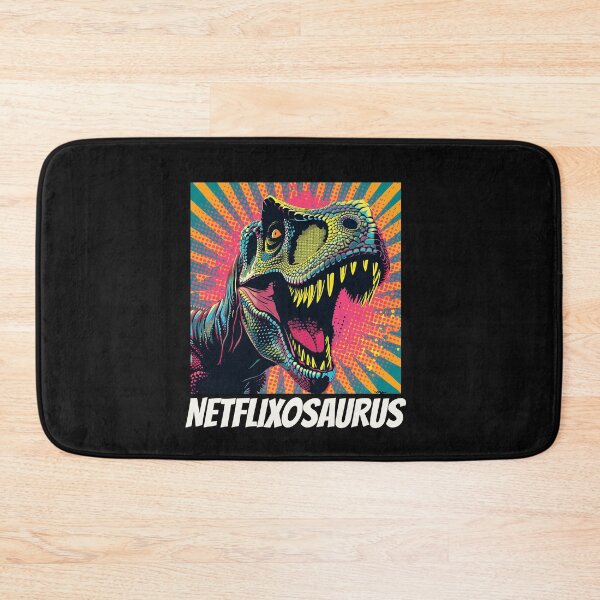 Item preview, NETFLIXOSAURUS T-REX Neon designed and sold by JusTiceT-shirts.