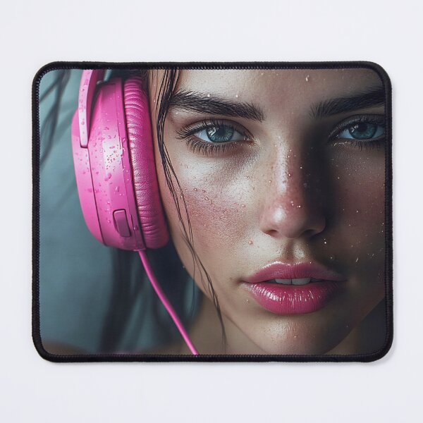 Item preview, Girl with headphones enjoying music designed and sold by anytka.