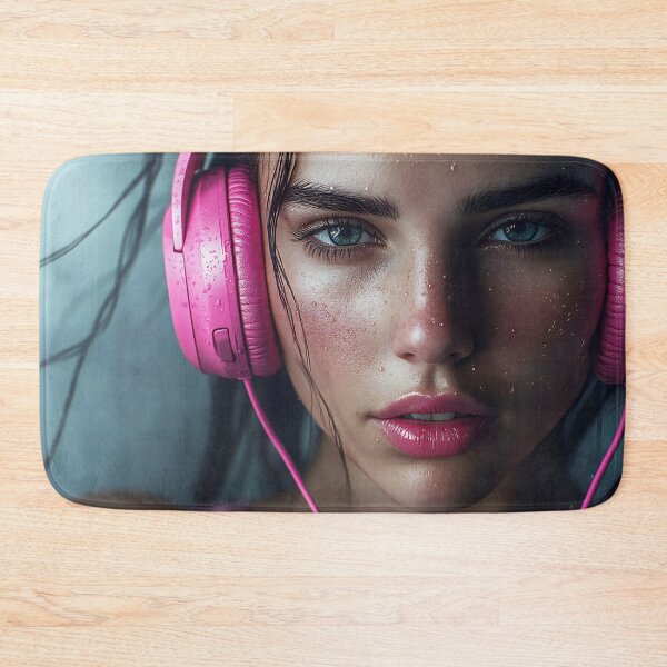 Item preview, Girl with headphones enjoying music designed and sold by anytka.