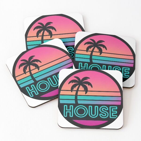Item preview, House Music Sunset – Retro Tropical Club designed and sold by |TRSSHOP|.