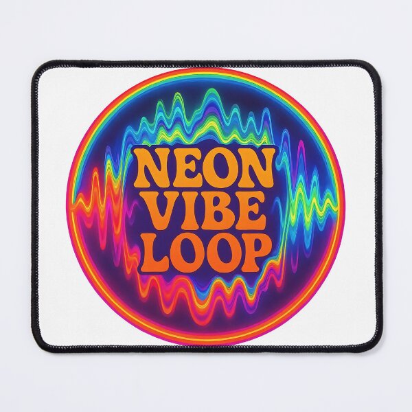 Item preview, Neon Vibe Loop – Psychedelic Soundwave Circle Design designed and sold by |TRSSHOP|.