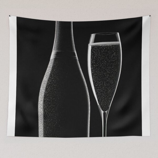 Item preview, Champagne bottle and glass display designed and sold by anytka.