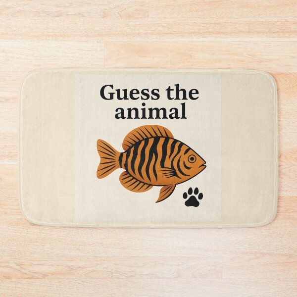 Item preview, Tiger Fish Art – Guess the Animal Wildlife Illustration designed and sold by GeoWild Designs.