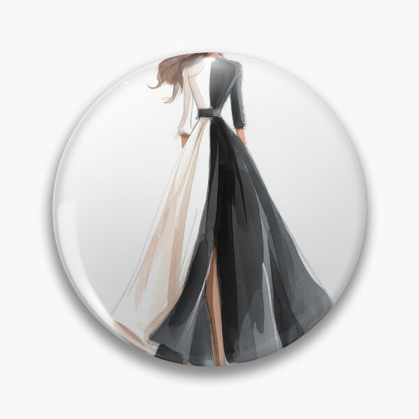 Item preview, Fashion design of a two-tone dress designed and sold by anytka.