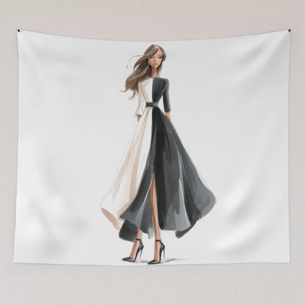 Item preview, Fashion design of a two-tone dress designed and sold by anytka.