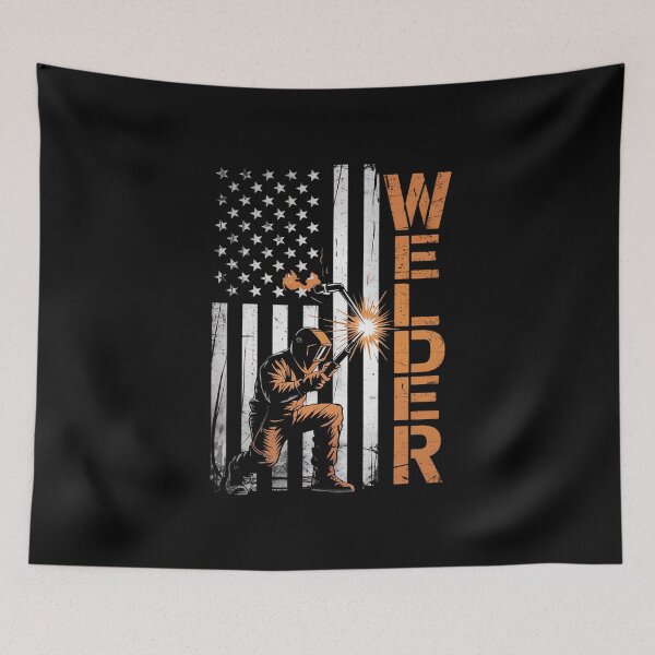 Item preview, Welder American Flag Welding Fusing Material Technical  designed and sold by MarryIsMonth.