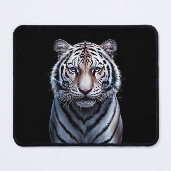 Item preview, White Tiger Blue Eyes Wild Cat Animal 1 designed and sold by FadeOfThrone.