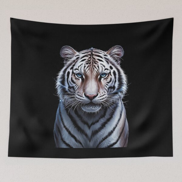 Item preview, White Tiger Blue Eyes Wild Cat Animal 1  designed and sold by FadeOfThrone.