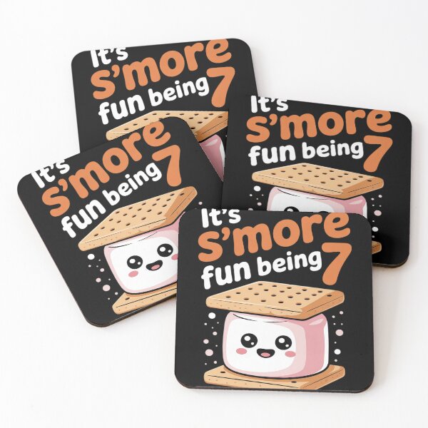Item preview, S’more Campfire 7th Birthday Marshmallow Camping Smore  designed and sold by NailMolisa.