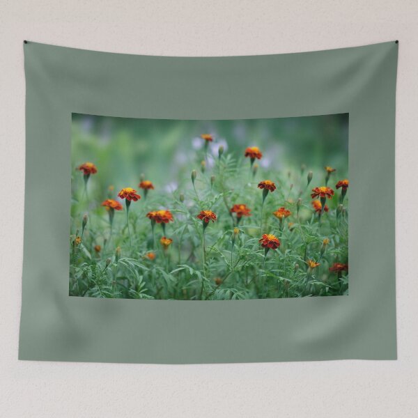 Item preview, Orange autumn flowers in the garden designed and sold by olena2552.
