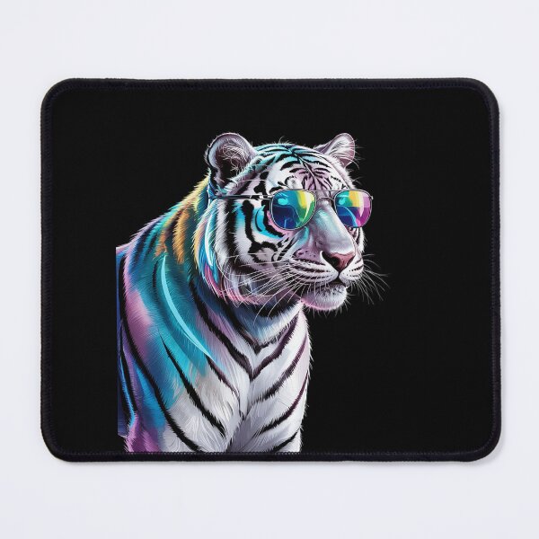 Item preview, White Tiger Sunglasses Colourful Art Animal Tiger designed and sold by FadeOfThrone.
