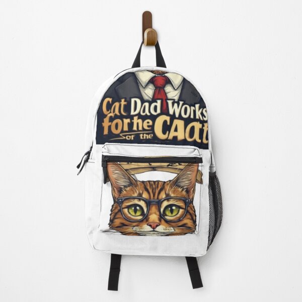Item preview, Cat Dad Works for the Cat T-Shirt – Funny Boss Cat designed and sold by greeended.