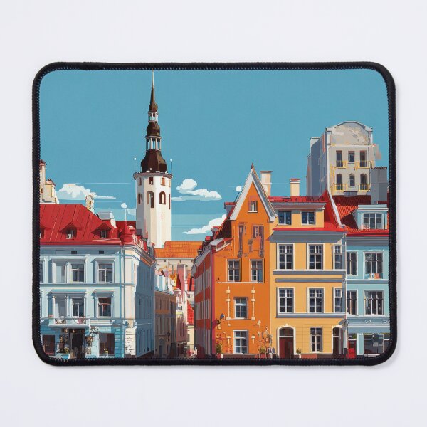 Item preview, Colorful buildings on city street designed and sold by anytka.
