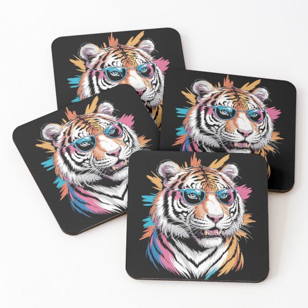 Item preview, White Tiger Sunglasses Splash Art Animal Lover  designed and sold by MarryIsMonth.