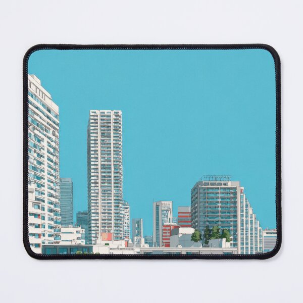 Item preview, City skyline under clear blue sky designed and sold by anytka.