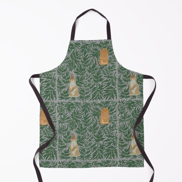 Item preview, Kawaii Bunnies in mugwort pattern inspired by William Morris designed and sold by tayaan.