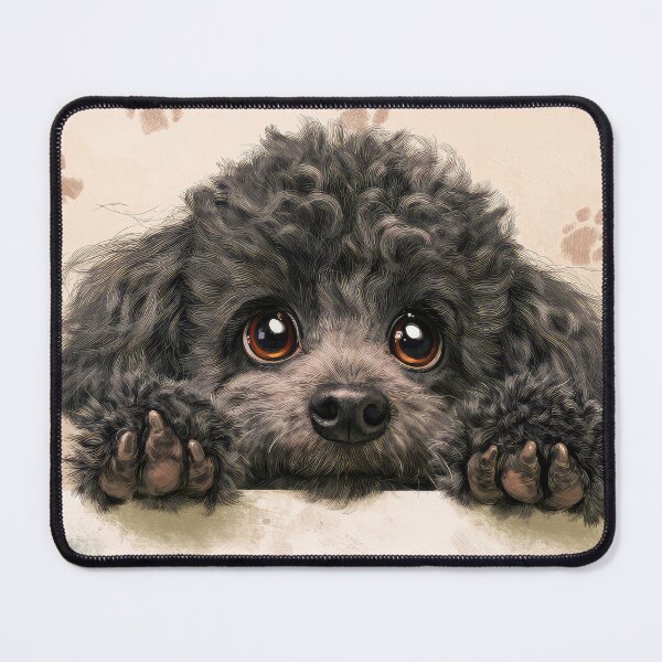 Item preview, Miniature Poodle Peeking over Wall 03 designed and sold by Elisabeth Lucas.