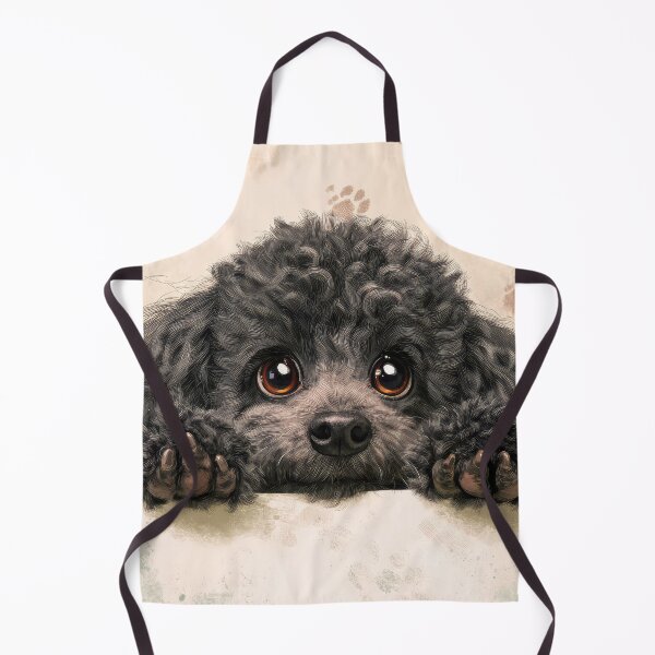 Item preview, Miniature Poodle Peeking over Wall 03 designed and sold by Elisabeth Lucas.