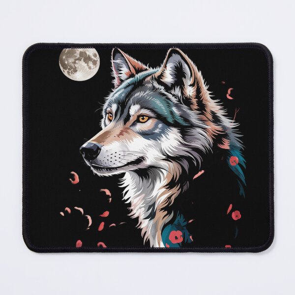 Item preview, Women Men Teens Kids Wolf Animal Moon & Flowers  designed and sold by MyzoToyota.