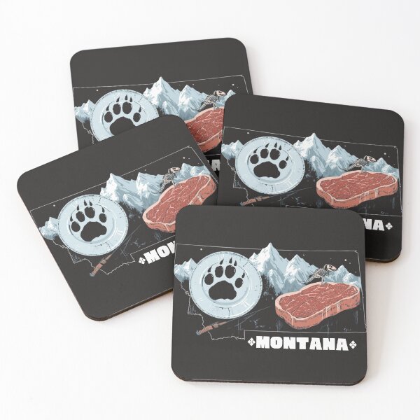 Item preview, Funny Montana Meat Lover T-Shirt - Bear Paw Steak Dino Bones Design designed and sold by TitanRN.