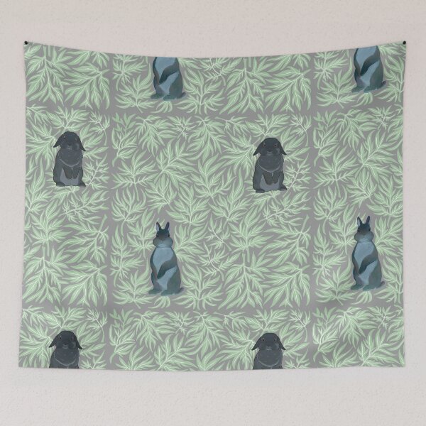 Item preview, Mugwort Acanthus Rabbits pattern inspired by William Morris designed and sold by tayaan.