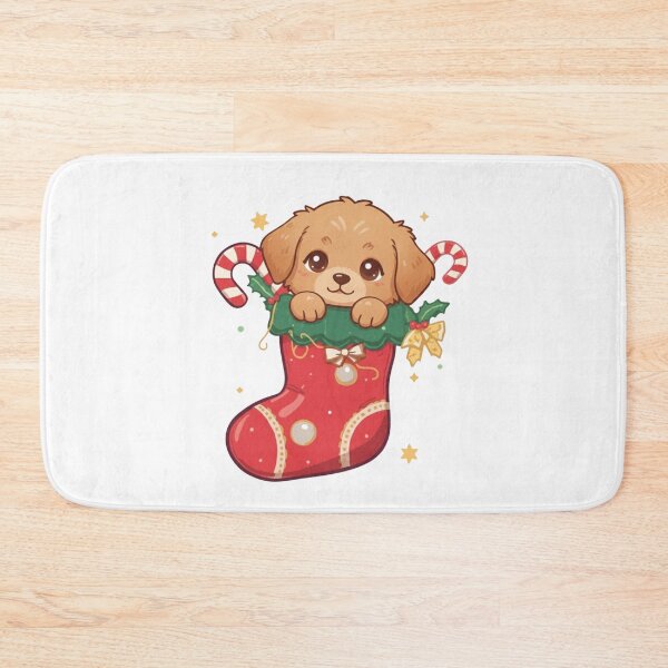 Item preview, Kawaii Puppy in Christmas Stocking | Cute Dog Mom Holiday Gift designed and sold by SlomianyPisarz.