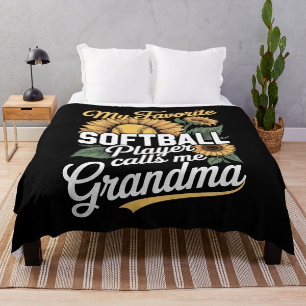 Item preview, My Favorite Softball Player Calls Me Grandma Sunflower designed and sold by MeowtivationP.