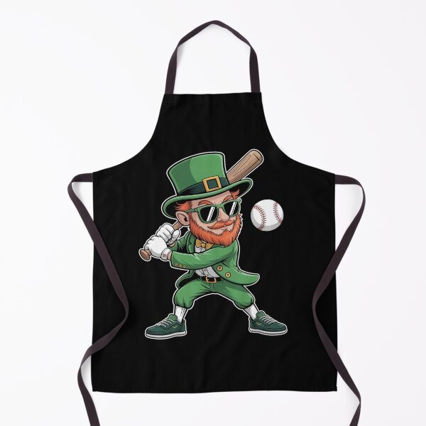 Item preview, Leprechaun Playing Baseball St Patricks Day designed and sold by StephenDDArt.