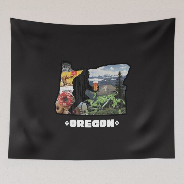 Artikelvorschau, Oregon State Pride Collage – Voodoo-Donuts, Radfahren & Berge entworfen und verkauft von TitanRN.