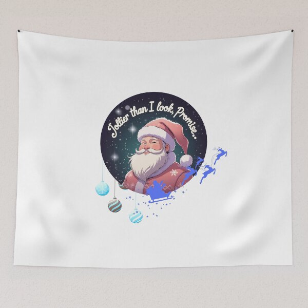 Item preview, Jollier Than I Look funny christmas slogan designed and sold by SloganSauce.