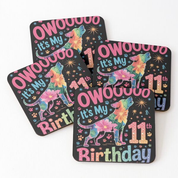 Item preview, It's My 11th Birthday Wolf Floral Howling 11 Years Old  designed and sold by MyzoToyota.