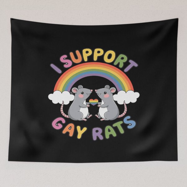 Item preview, LGBT Rainbow I Support Gay Rats LGBTQ Community Pride Month  designed and sold by AquaKiev.
