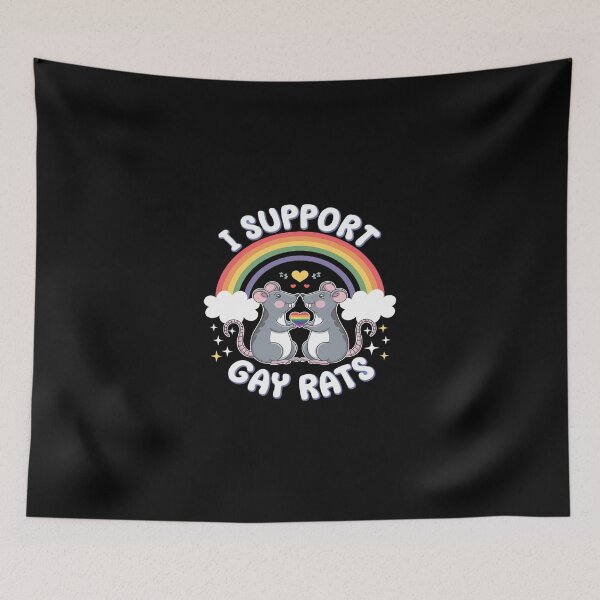 Item preview, LGBT Rainbow I Support Gay Rats LGBTQ Community Pride Month designed and sold by SyntaxClaw.